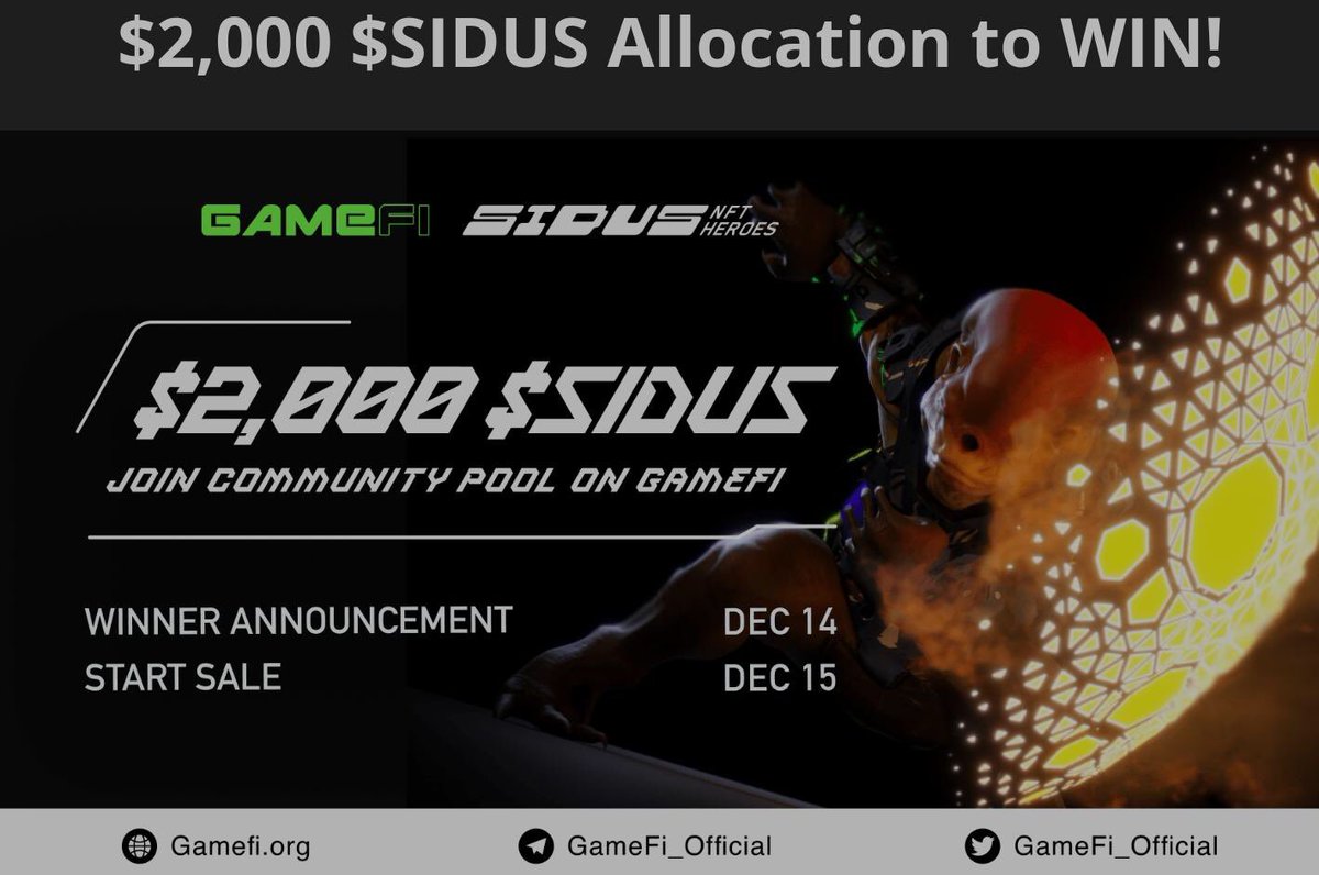 KriptoyilmazG's tweet image. $Sidus ön satışına hem #RedKite hem #GameFiProtocol üzerinden başvuruda bulunarak elde ettiğim şansı arttırıyor ve bu twit ile de sizleri durumdan haberdar ediyorum.
☀️
wn.nr/qvBmv3