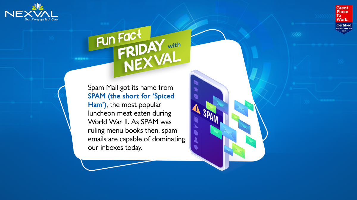 nexval_infotech's tweet photo. In 1970, a Monty Python sketch showed SPAM as an ingredient of every food item present in a cafe, and a group of Vikings joyously shouted-'spam, spam, spam' and a waitress was disgusted with it. Similar is the case with spam emails.
#FunFactFriday #KnowWithNexval #Spam #Spamming https://t.co/aNDdXKD2m1