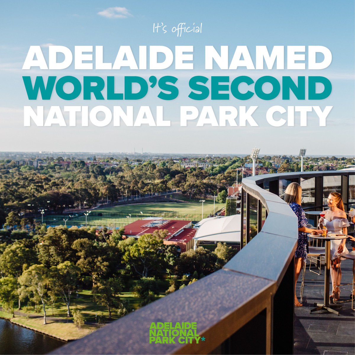 #Adelaide has officially been named the world’s second National Park City 🎉 

We’ve already be recognised as the most liveable city in the nation - now we’ve been applauded for the work we’re doing to look after our environment, boost conservation & connect people with nature.