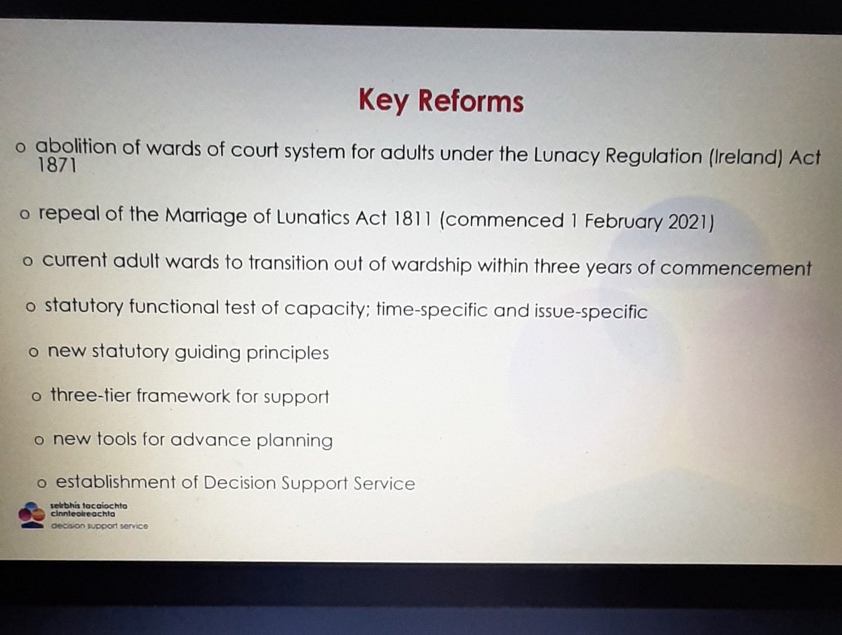 mcdermgl's tweet photo. 20th June 2022 will be a big date for Ireland. The #ADMA brings key reforms that will facilitate significant cultural change in health and social care #MaximisingCapacity #NeuropsychologyADMA #AssistedDecisionMaking https://t.co/1mdoSUWjj0
