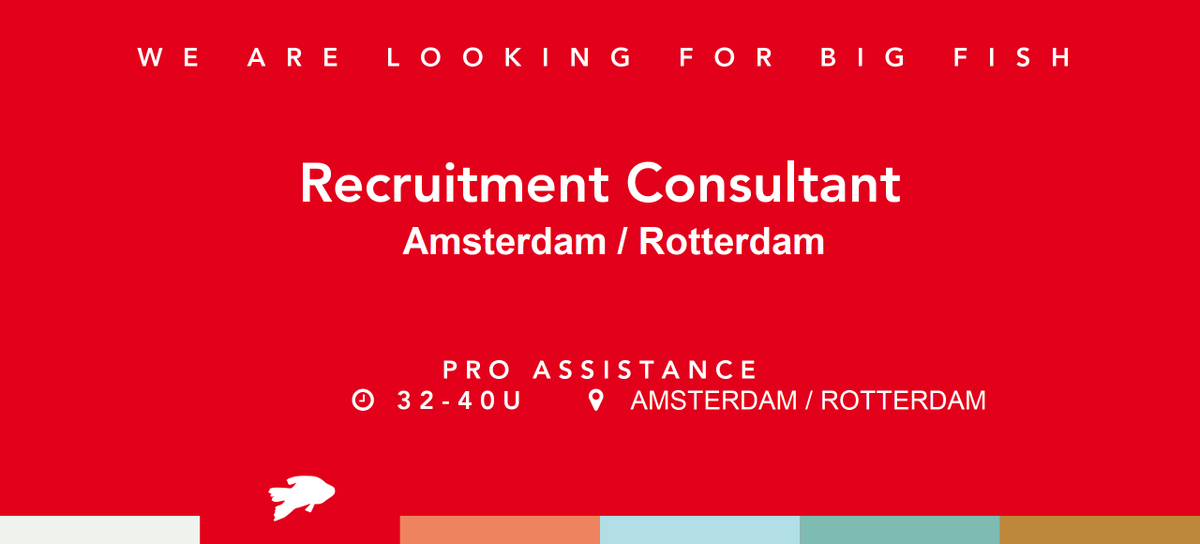 ProAssistanceNL's tweet image. Recruitment Consultant | Pro Assistance | 32 - 40 uur | Amsterdam / Rotterdam | bit.ly/31JmNdm

Vertrouwen - gepassioneerd - persoonlijk - kwaliteit - respect - ambitieus - authentiek - aandacht. Word je getriggerd door deze termen?  

Lees verder via bovenstaande link!