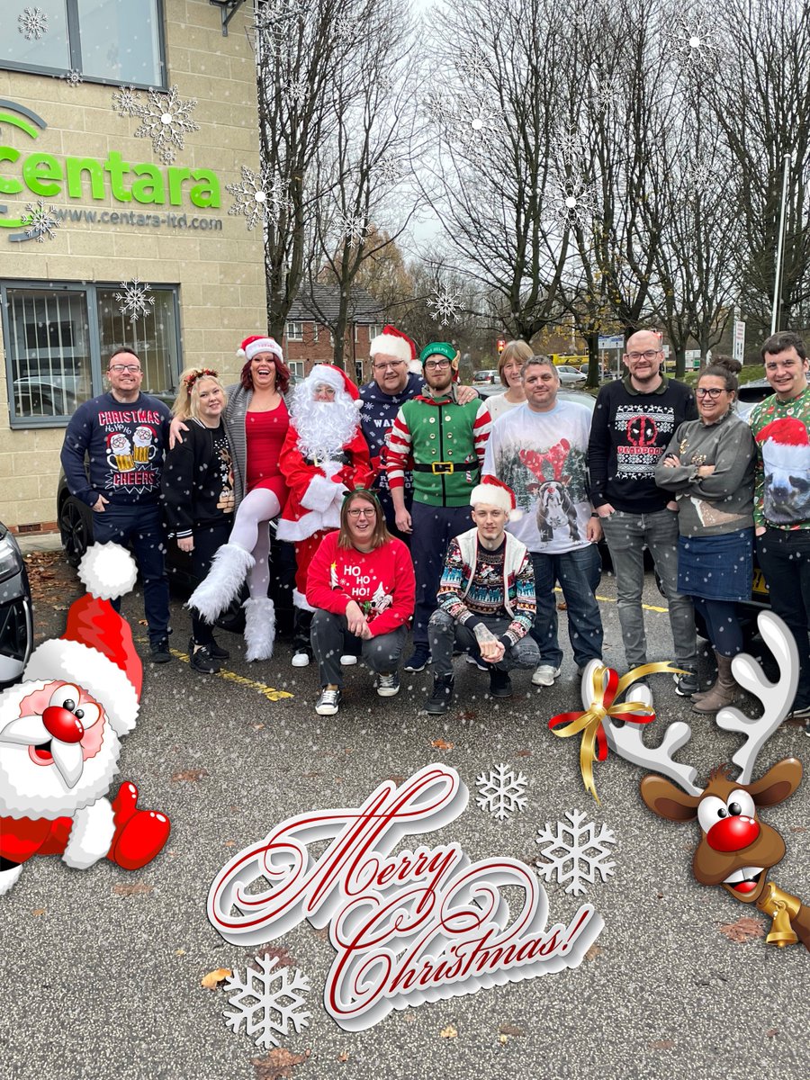 CentaraMaps's tweet photo. Happy Christmas Jumper Day from the @centaramaps team at Woodside Court 

#Christmasjumperday #christmas #jumpers

(photo taken prior to Boris' announcement) https://t.co/5RN87HMhso