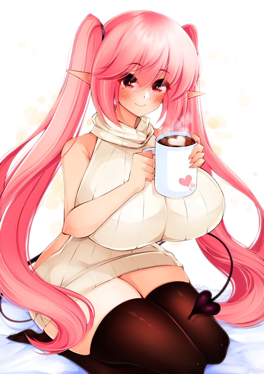 冬はやっぱりセーター

#うちの子  
#ふたなり 