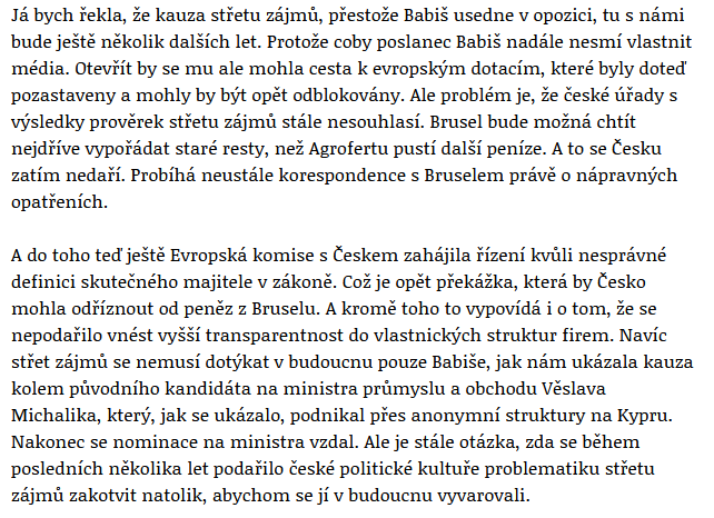 Příběh kauzy Černošice se uzavřel. Spor Andreje Babiše se středočeským městem tak skončil, debata o střetu zájmů nás ale hned tak neopustí, upozorňuje v dnešním podcastu #Vinohradská12 reportérka <a href="/iROZHLAScz/">iROZHLAS.cz</a> <a href="/gurycovakris/">Kristýna Guryčová</a> 🎧bit.ly/3dK82Jv