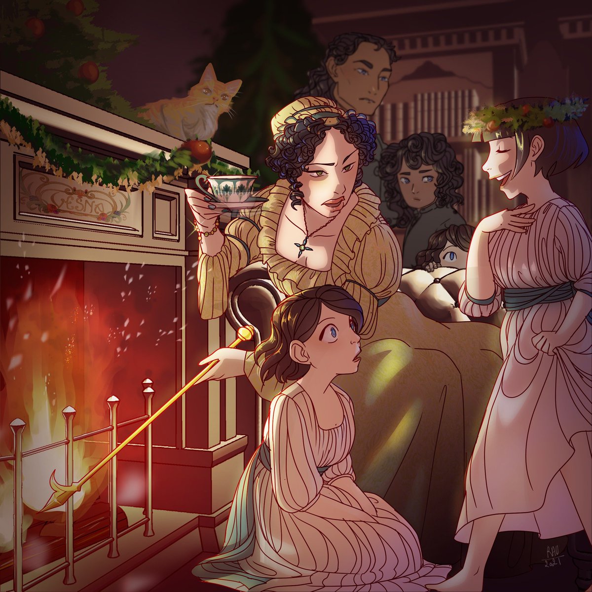 LeBakarau's tweet photo. Quelle histoire se cache derrière cette scène à votre avis ? #vesnawebcomic #calendart https://t.co/BljhWI6T8O