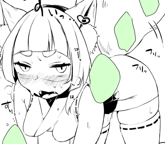 発情おつねちゃんのシッポフリフリ攻撃 