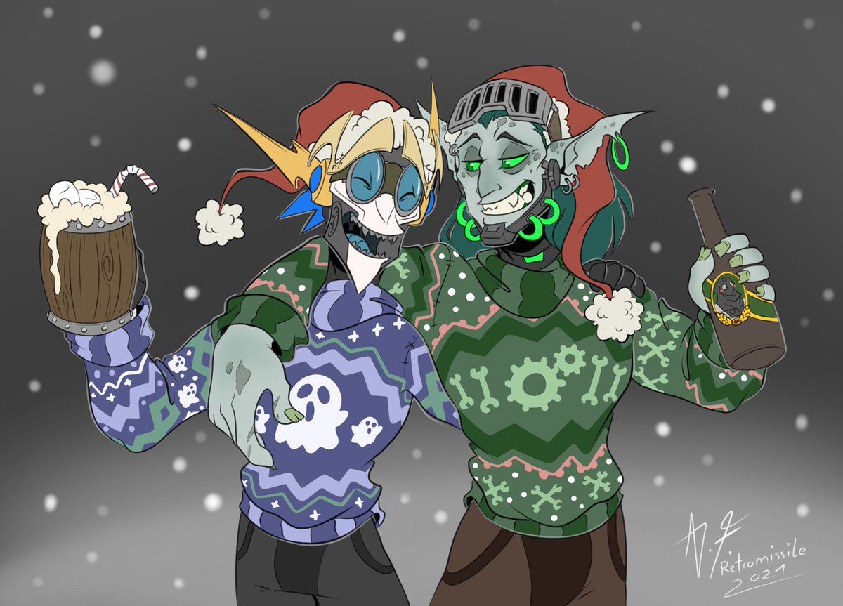retromissile's tweet photo. Zero and his big brother Wotan, enjoying Winterfest together. :D Man, I wish I could play that dungeon right now.
#Wildstar #Mechari #Mordesh https://t.co/tx7DIeoADn