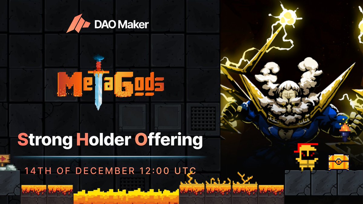 daomaker's tweet image. SHO: @PlayMetaGods 

MetaGods is the next generation of play-to-earn action Massively Multiplayer Online RPG. Earn epic NFT loot by exploring dungeons and slaying mythical monsters. Bring along your friends from any Metaverse and earn even more rewards

Research Page: Coming!

1/