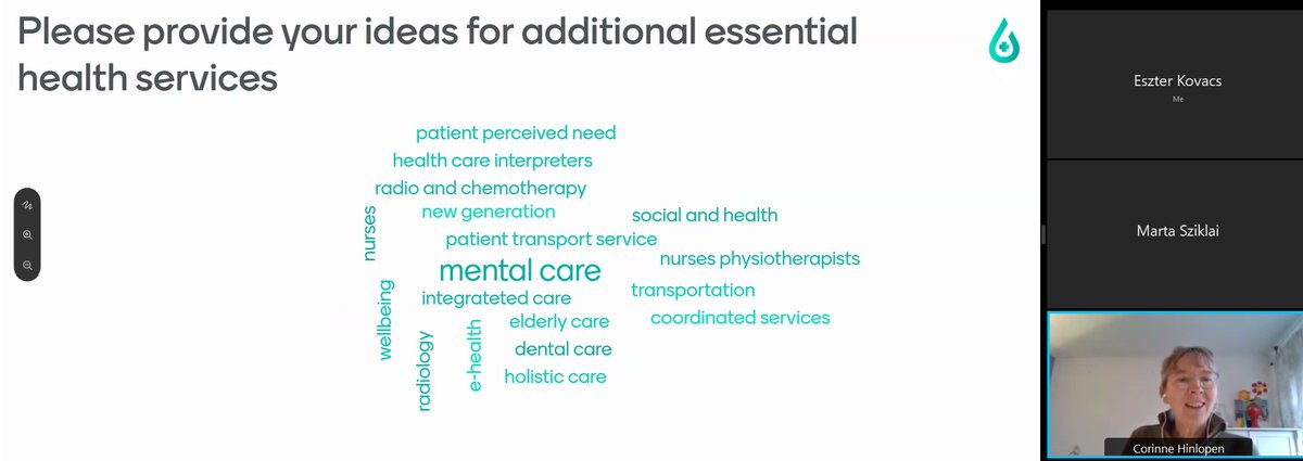 EszterKovacsHWF's tweet photo. Interesting ideas from our audience at the OASES conference about the important services for the definition of ‘medical desert’#OASES_Project https://t.co/mLpwN2ez8L