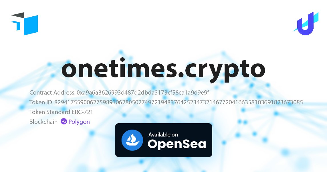 OneTimeDomain's tweet photo. ⛓️𝚘𝚗𝚎𝚝𝚒𝚖𝚎𝚜.𝚌𝚛𝚢𝚙𝚝𝚘⛓️
Is Available for Sale 

Check it on https://t.co/xIMYJ3E3L6

#domain #crypto #domainnameforsale #bitcoin #business #cryptocurrency  #blockchain #ethereum #domainnames  #cryptocurrencies https://t.co/xEI3XiyMxt