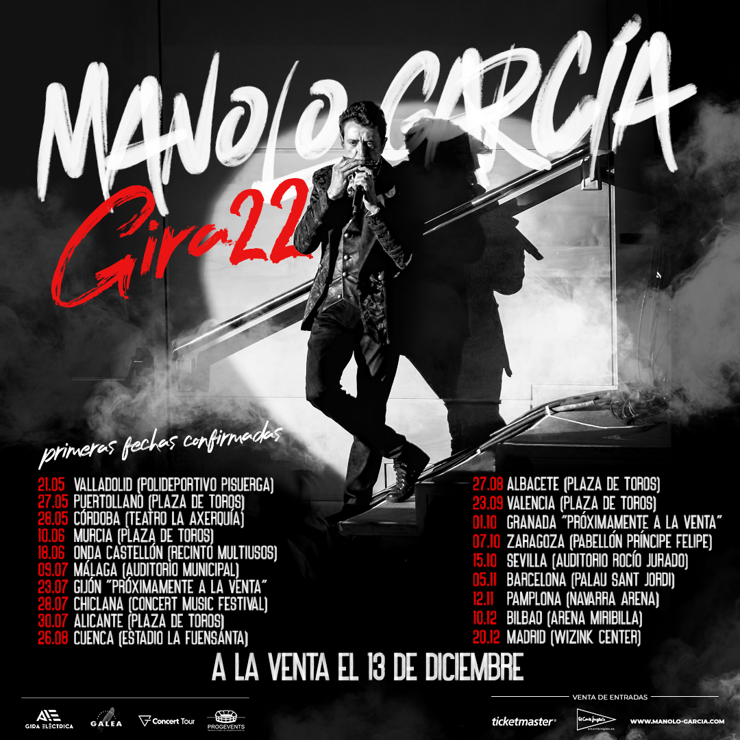 manologarciacia's tweet photo. #ATENCIÓN #BOMBAZO
MANOLO GARCÍA SALE DE GIRA EN 2022!!! PRIMERAS FECHAS CONFIRMADAS!!!
A la venta 13/12 @elcorteingles @Ticketmaster  https://t.co/aCAFWZVoZa
#ManoloGarcía #GIRA2022 #Conciertos #Directo #Gira #ManoloGarcia @ConcertMusicEnt  @SonyMusicSpain https://t.co/l6sHUY0zB3