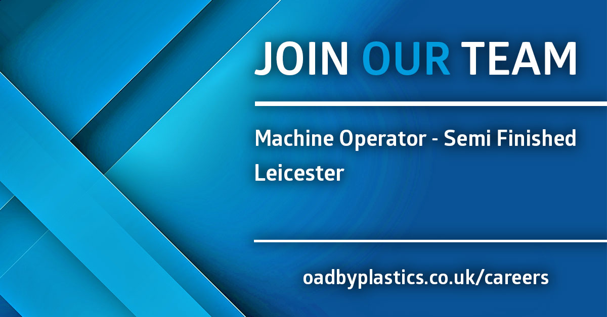 oadbyplastics's tweet photo. ⭐ WE'RE HIRING ⭐

New job: Machine Operator - Semi Finished
Department: Production in Leicester
Job Type: Full time
Salary: Competitive

For more information click here:
https://t.co/9Nzog1kchP

#vacancy #careers #recruitment #job #leicesterjobs #machinejobs #machineoperator https://t.co/tb1no9U51P