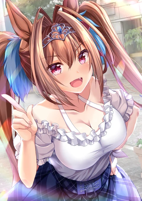 ダイワスカーレットちゃんとライスシャワーちゃんです。絵を好きになって頂けましたら嬉しいです #絵柄が好みって人にフォローされたい #ウマ娘 