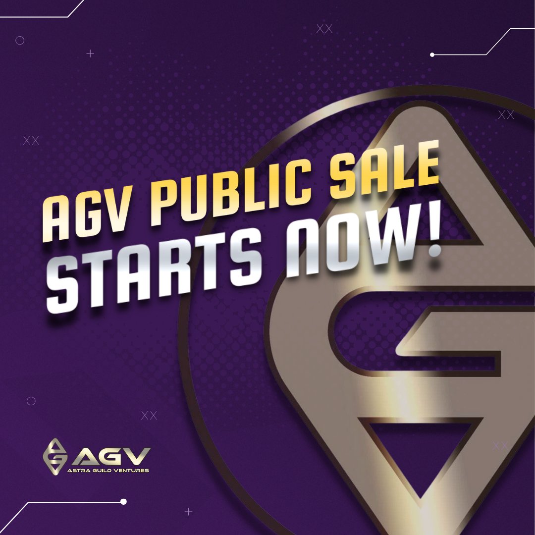 AstraGuild's tweet photo. 🔥NOW HAPPENING: AGV PUBLIC SALE🔥

Here's your complete guide on how to purchase during AGV's public sale! 

Buy your AGVs now at https://t.co/c0wSohfJwP
🚀 Price: $0.2/token 
🚀 Network: ETH 
🚀 Initial MCap: $6,500,000 https://t.co/VUPIVRNiLa