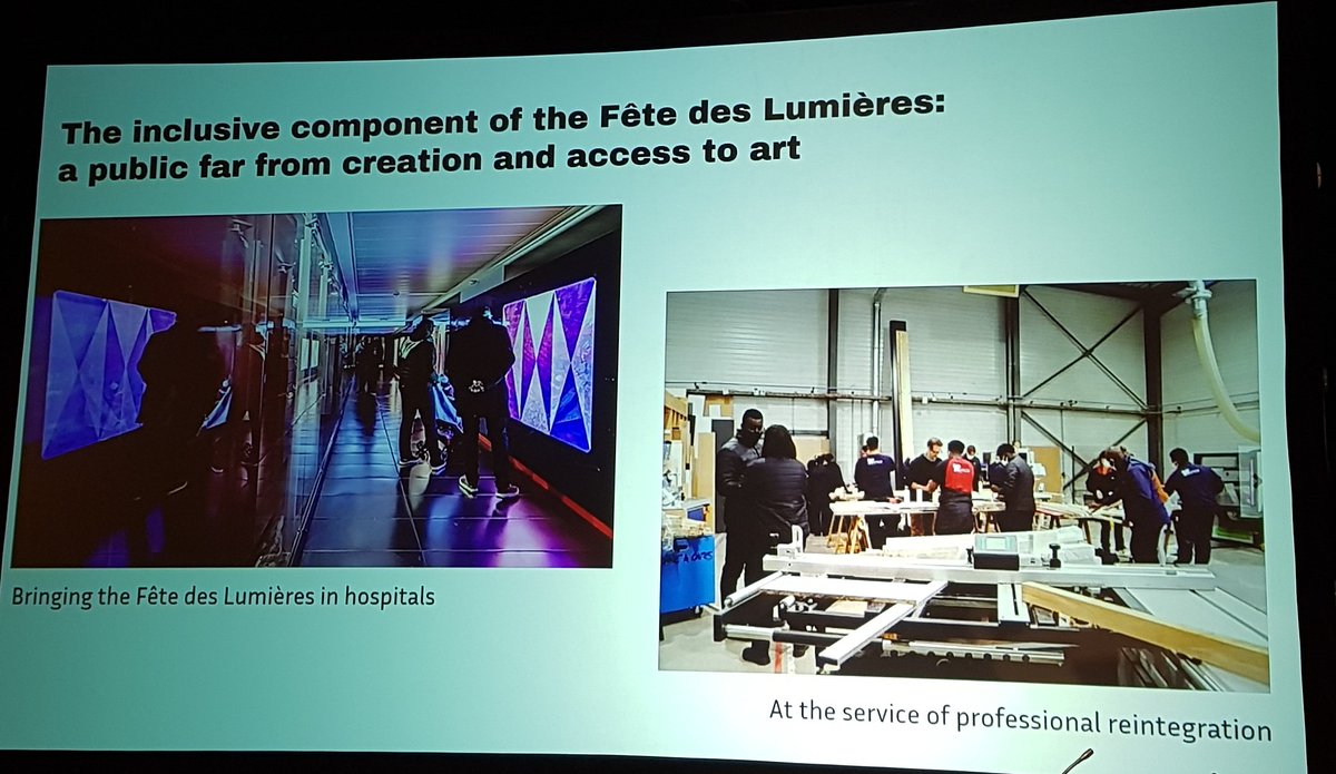 LUCIassociation's tweet photo. The #Lyon @FeteLumieres team share insights on new evolutions & perspectives for #FDL2021 & future editions with #LUCInetwork at #LLFF2021 . Some keywords: renewal, #inclusivity #sustainability &international collaboration !
#lightfestival #lightart https://t.co/MLvhi937GL
