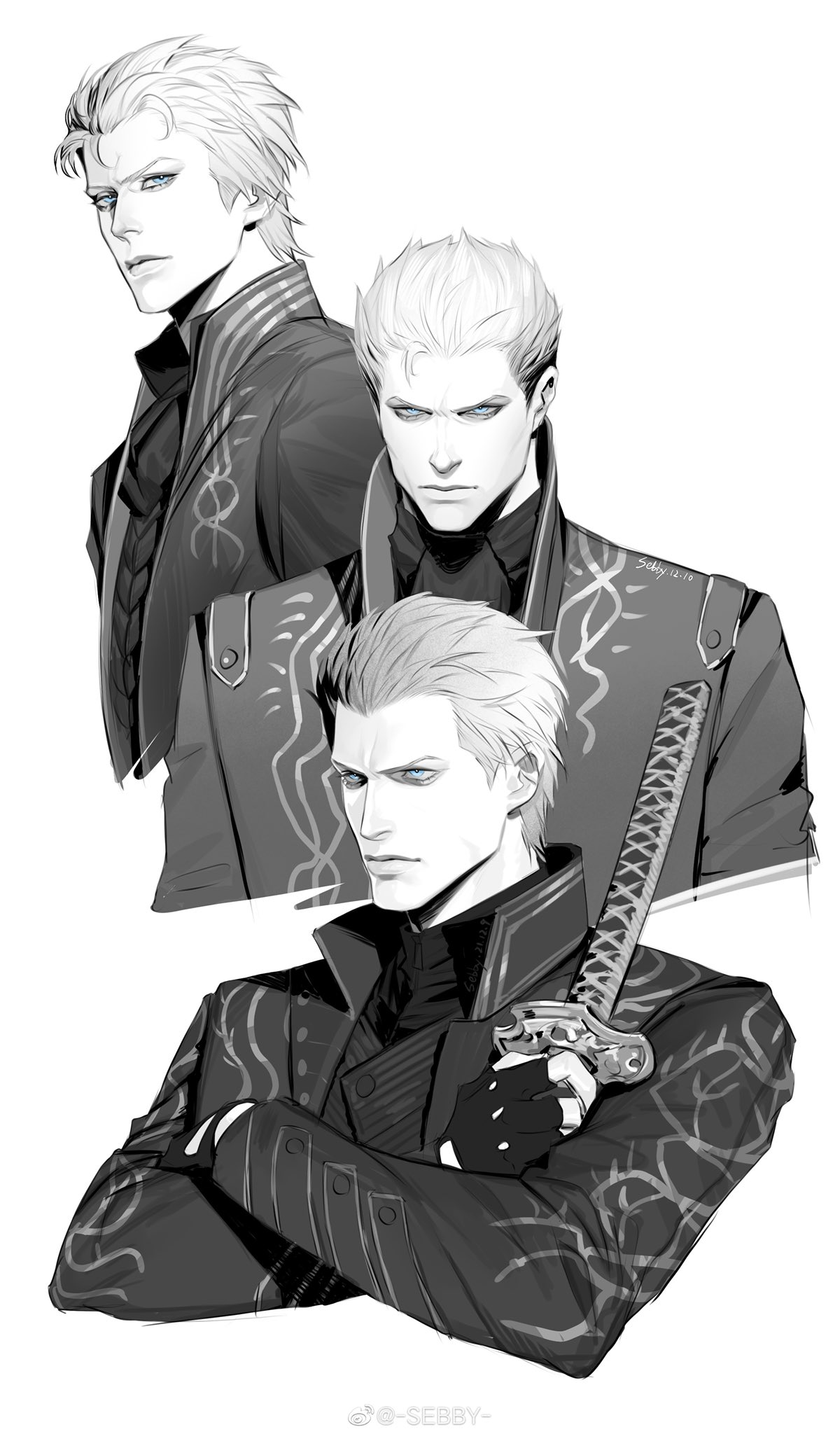 Vergil my wife #drawing #art #speedpaint #vergil #dmc #dmc5 #devilmayc