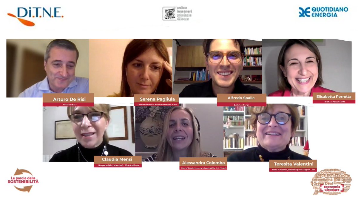 🌱Le parole della sostenibilità

🔹13 Webinar
🔹40 Relatori 
🔹4 Moderatori 
🔹150+ Utenti collegati 
🔹58K Views sui nostri canali social

Un caloroso ringraziamento va ai nostri sponsor e alla testata Quotidiano Energia che hanno supportato attivamente la nostra iniziativa 💚