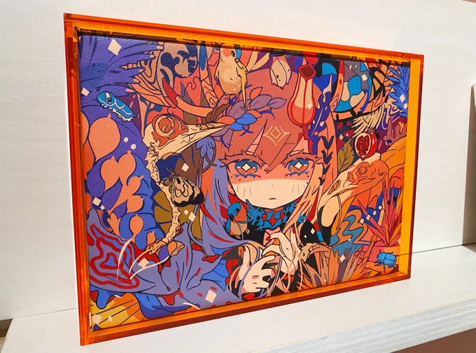 今回の特別仕様作品・キャンバスアートはFLAT LABOさまにお手伝いいただきました!

特にアクリルを使った透明感のある作品は直接ギャラリーで見ていただきたいです・・!
直接お越しいただいた方は展示作品を先行購入できます❗️ 