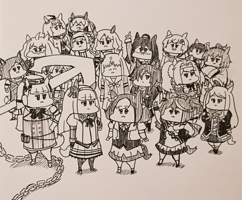 ダイワスカーレット(ウマ娘) ,ゴールドシップ(ウマ娘) ,サイレンススズカ(ウマ娘) ,スペシャルウィーク(ウマ娘) 「#ウマ娘 +タマ 」|コウタロスωのイラスト