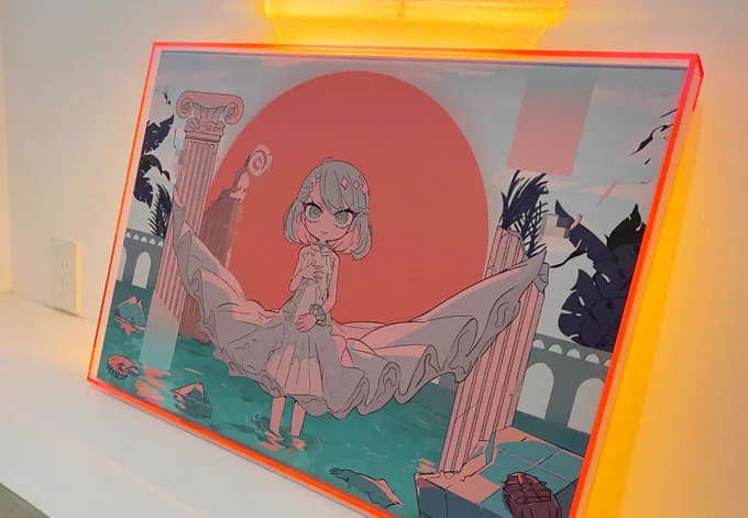 今回の特別仕様作品・キャンバスアートはFLAT LABOさまにお手伝いいただきました!

特にアクリルを使った透明感のある作品は直接ギャラリーで見ていただきたいです・・!
直接お越しいただいた方は展示作品を先行購入できます❗️ 