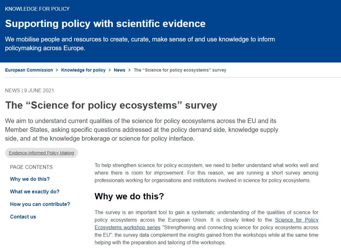 Are you a scientist and want to make a difference in your country? Or Are you working in a public administration and feel you need more evidence to develop policy ideas? 

Please complete this brief survey by January 2022
ec.europa.eu/eusurvey/runne…

@Net4Mobility <a href="/scibus/">Science|Business</a> @SAPEAnews