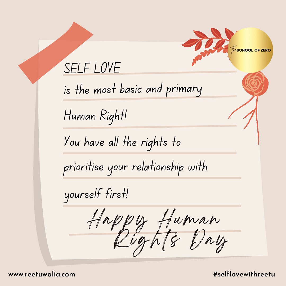 reetuwalia29's tweet photo. #HappyHumanRightsDay #HumanRightsDay2021 #selflove #Mentalhealth https://t.co/nZZrHPC0Ao