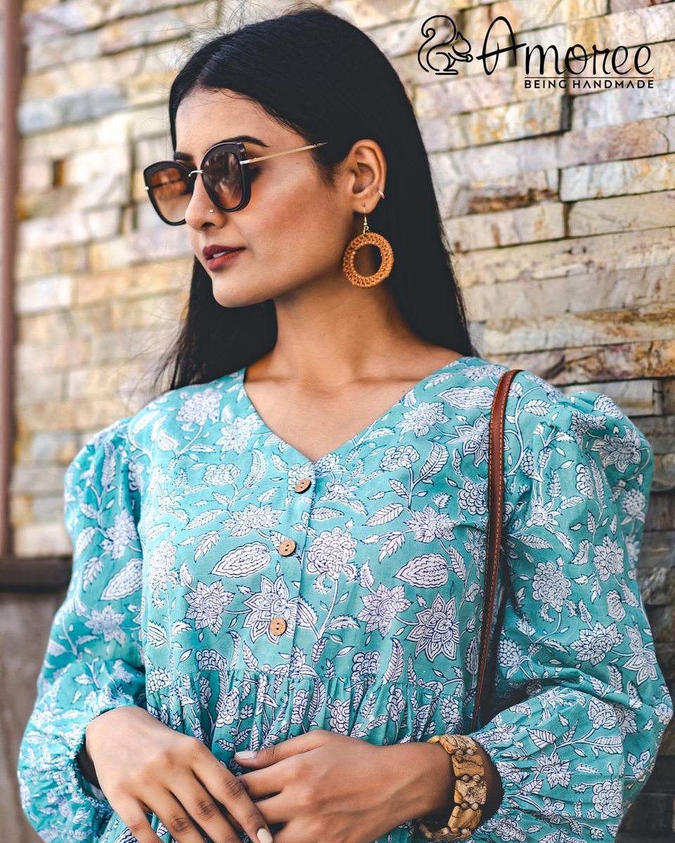 AmoreeIndia's tweet photo. Aqua Tier Dress

As the cold winter chills envelopes us, our latest collection have got you covered! 🧣
Reboot your wardrobe with a touch of luxurious grace and softness with handmade Aqua Tier dress with pockets on both side exclusively made for you with love from Amoree. https://t.co/vhjZoGFlk0
