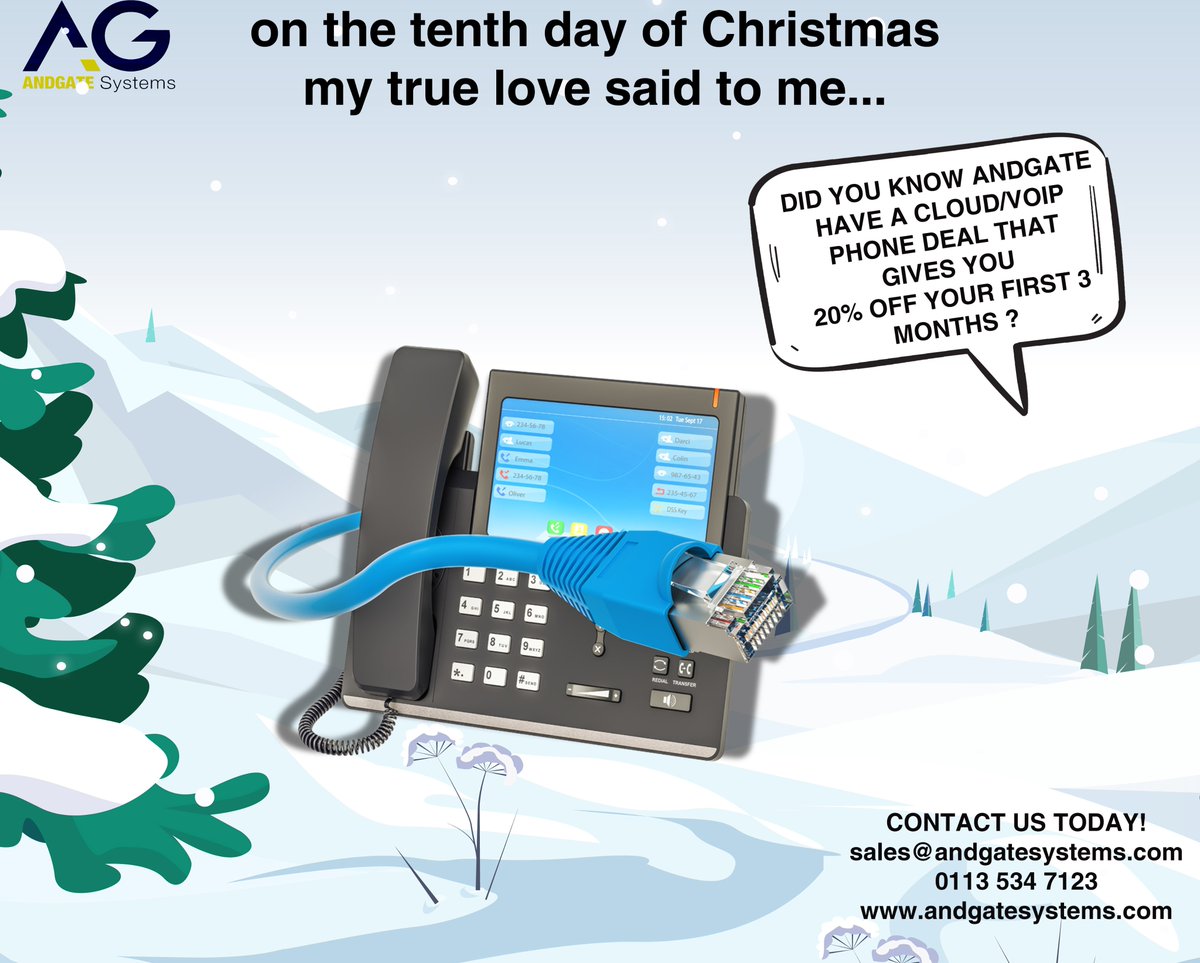 🎄 24 days of Andgatemas 🎄

Contact us today! andgatesystems.com
#christmas #voipphone #phonedeal #phonesystem #cloudphonesystem