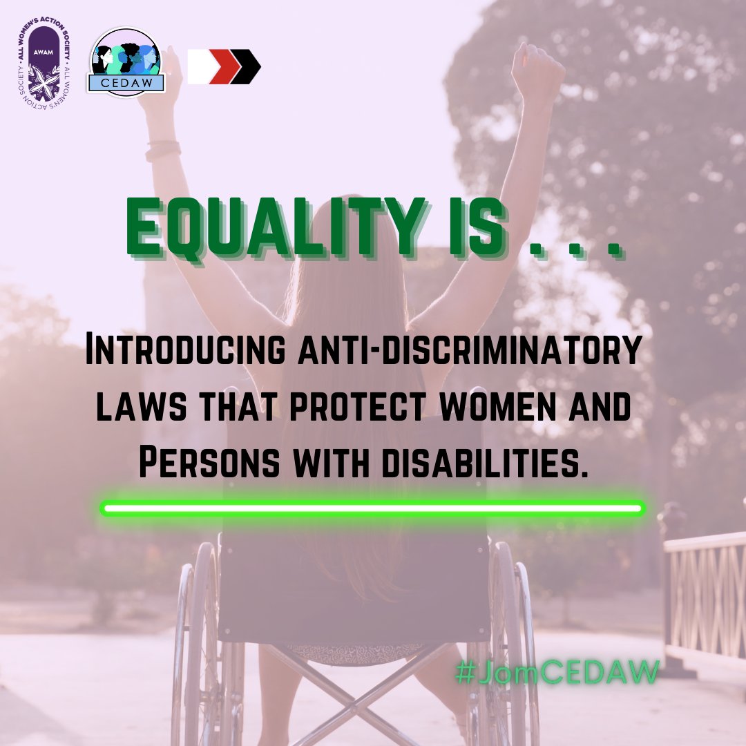 In conjunction with #HumanRightsDay, we’re partnering with <a href="/AWAMMalaysia/">All Women’s Action Society (AWAM)</a> to share support for the elimination of discrimination against women and gender equality. 

#JomCEDAW #StandUp4HumanRights