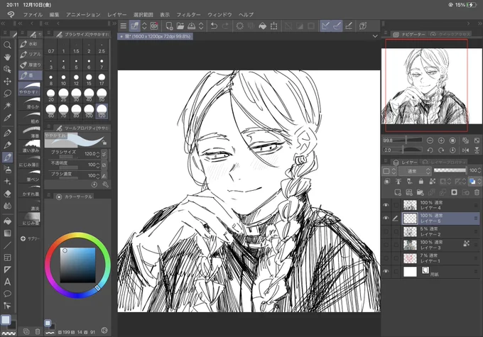 こちらは酔った私が描いたran 