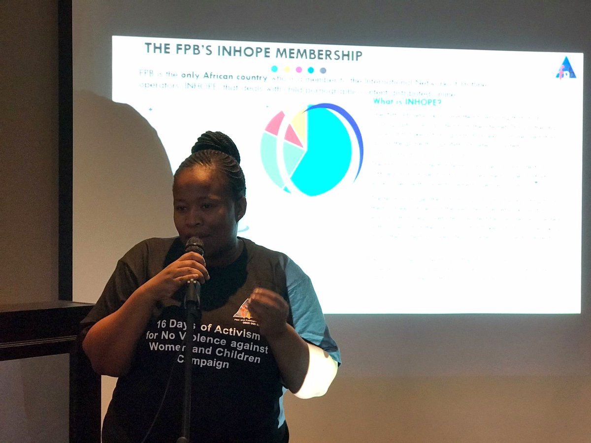 PlayYourPartSA's tweet photo. Online content consumption is on the rise, shaping
mindsets, “normalising” violence, especially violence or exploitation of women and
children. Ms. Ndzimande, @FPB’s Child Protection Unit: The creation & distribution of child sexual abuse material is a crime & must be stopped. https://t.co/wtgRZtQB5E