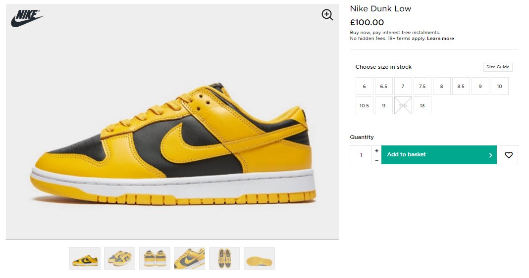 nike dunk low retro jd