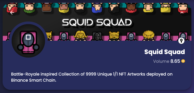 🎉 Welcome <a href="/Squid_Squad_NFT/">Squid Squad NFT</a> on Rareboard ❤️

Check your rarities, filter by attributes and get live trading notifications 🔥, only on 

rareboard.com/squidsquad

P.s. If you like minting reflections, you will love the 100 hosts, they will get about 2BNB in minting fees each 🤯
