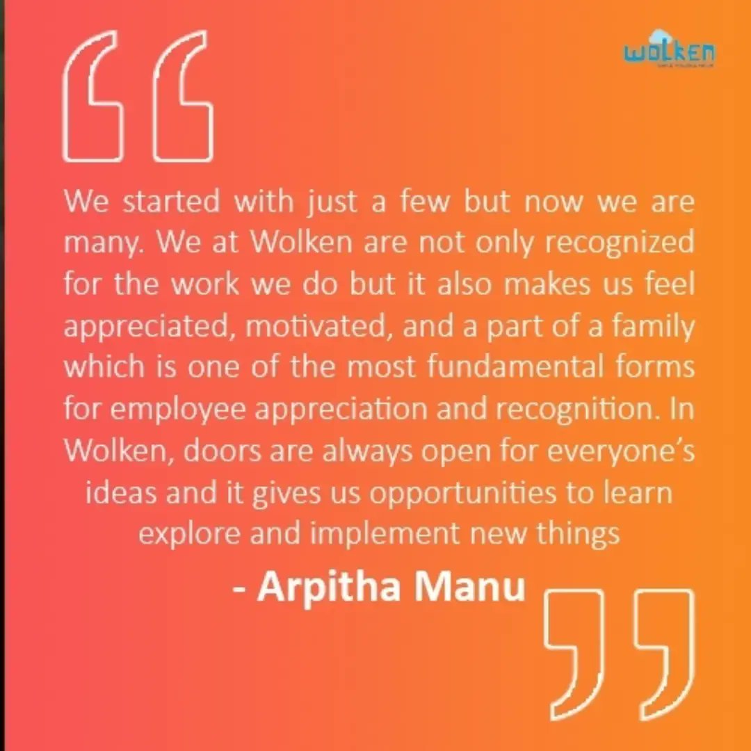wolkensoftware's tweet photo. Know Wolken with Arpitha this Friday. Arpitha has been a part of the Wolken family for the last 8 years. We are appreciative of her and all that she brings to Wolken each day. 

Happy Friday!

#wolken #knowwolken #wolkenedge #wolken #friyay #employeeengagement https://t.co/oZPPhtAxHR