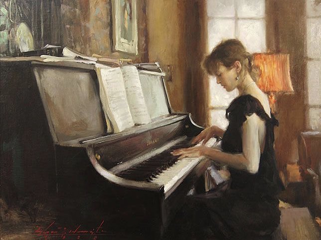 تويتر 耽美なる絵画とモノ على تويتر 絵画の中のピアノを演奏する女性たち T Co Sk8tpm4az4