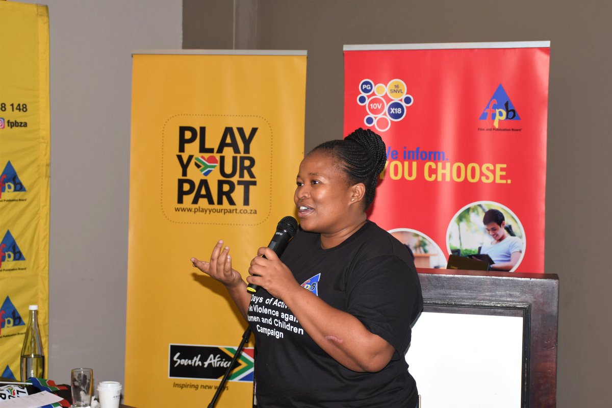 FPB_ZA's tweet photo. FPB Child Protection Official Ms. Winile Ndzimande talks about cyberspace crime and child sexual abuse against children in South Africa.
@Brand_SA @ChildlineSA
#16Days #16DaysofActivism #FPBCares https://t.co/6hUEf0oovu