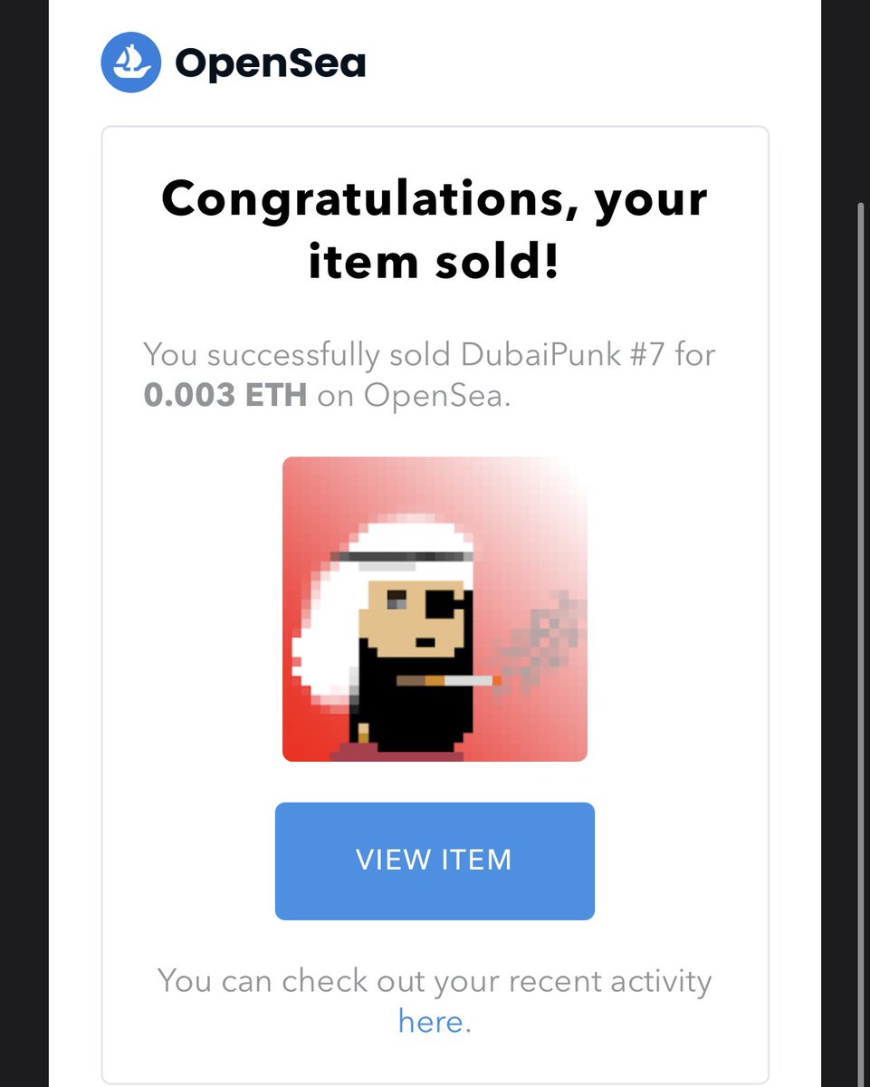 dubai_punks's tweet photo. Sold for 0.003 ETH. Thank You!
#NFT #NFTartists #nftbuyer #nftcollector #NFTs #dubai #dubainft #sheikh #dubaipunks https://t.co/Nyy51jXuy6