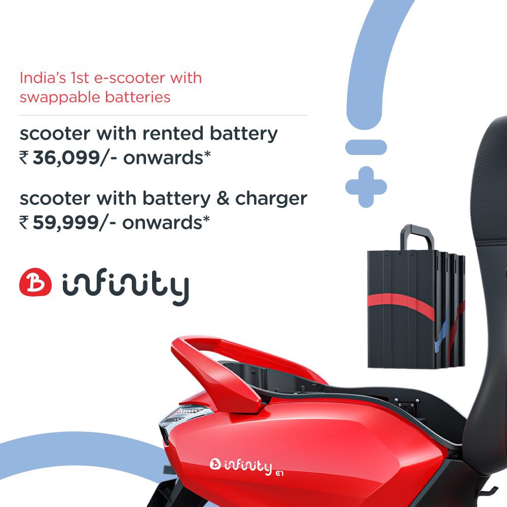 vivekanandahr's tweet photo. Buy with battery or buy scooter with battery on rent ;) pre book now at https://t.co/WOFTGeWcqb

Batteries are removable so can carry them and charge anywhere :) https://t.co/f9cJju5X0L