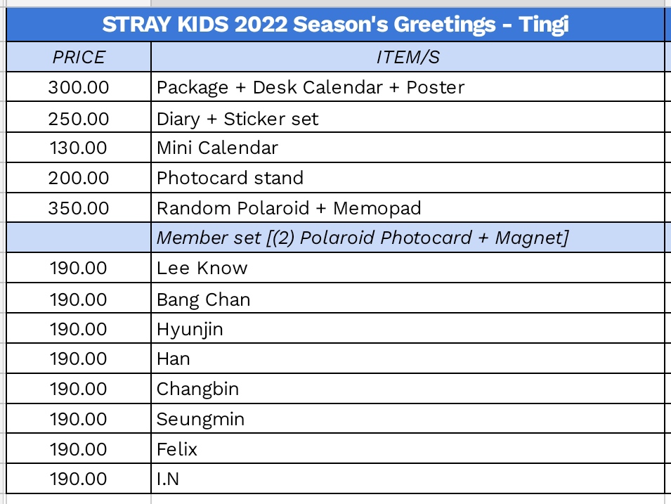 rkhiveesells's tweet photo. #YMSPHTingi | help rt🙏
WTS/LFB

✨Stray Kids 2022 Season's Greetings - tingi
🏷️see photo for the pricelist

📅DOP: Jan. 15

✓All in + LSF
✓Normal ETA

Reply "Mine + Items"

tags skz sg tingi bang chan lee know han changbin i.n felix seungmin hyunjin stays https://t.co/eiUyu972vA