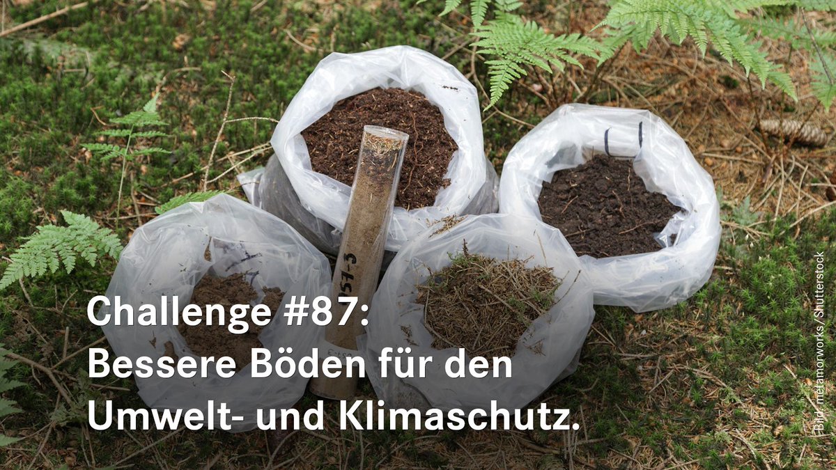 fz_juelich's tweet photo. Challenge 87 der @helmholtz_de-#Challenge200: Bessere Böden für den Umwelt- und #Klimaschutz. 
Infos: Gesunde Böden lagern immense Mengen an Kohlenstoff ein und dienen als wichtige Speicher für Wasser und Nährstoffe: https://t.co/5Z3jBjRIm3 https://t.co/9yj3oBLaiu