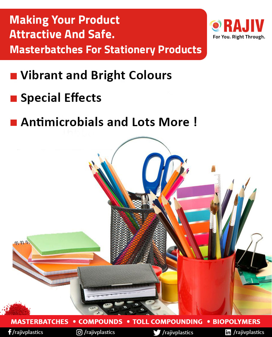 rajivplastics's tweet photo. Rajiv offers Masterbatches for Stationery Products.
-      Vibrant and Bright Colours
-      Special Effects
-      Antimicrobials and Lots More!!!

#RajivPlastics #Masterbatches #StationeryProducts #Antimicrobials #SpecialEffects #plasticindustry #MasterbatchSuppliers https://t.co/gysO9DonLn