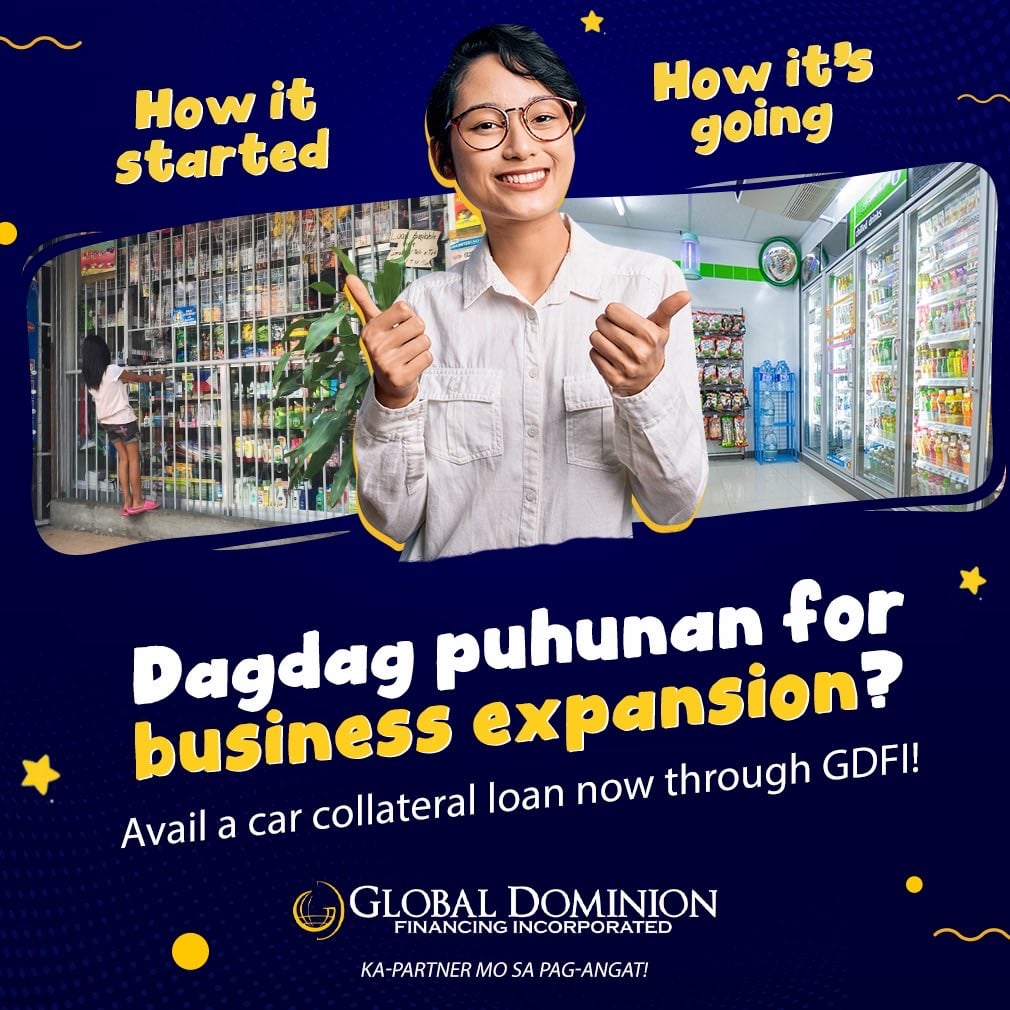 gdfitweets's tweet photo. Business expansion ba ang goals n’yo this year? Simulan na natin ‘yan! Sa tulong ng loans and financing services ng GDFI, kayang-kaya nating kumpletuhin ang iyong mga pangarap!

#GoDreamer #KaPartnerMoSaPagAngat https://t.co/wYdpZVgaBe