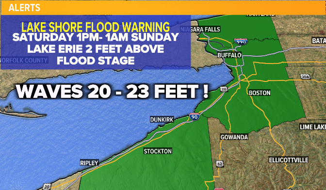 pathammer's tweet photo. A seiche will develop tomorrow evening which will cause rapid water rises along the Lake Erie shore. Flooding possible from Dunkirk Harbor to Grand Island. @wgrz #StormTeam2 https://t.co/UL6KZocMPY