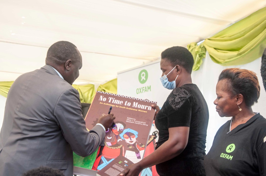 OxfaminUganda's tweet photo. The lived experiences of South Sudanese women are in the pages of the No Time to Mourn book. Get yourself a copy for a good read. #NoTimetoMourn #LastingChange. https://t.co/tY0IhEjTO7