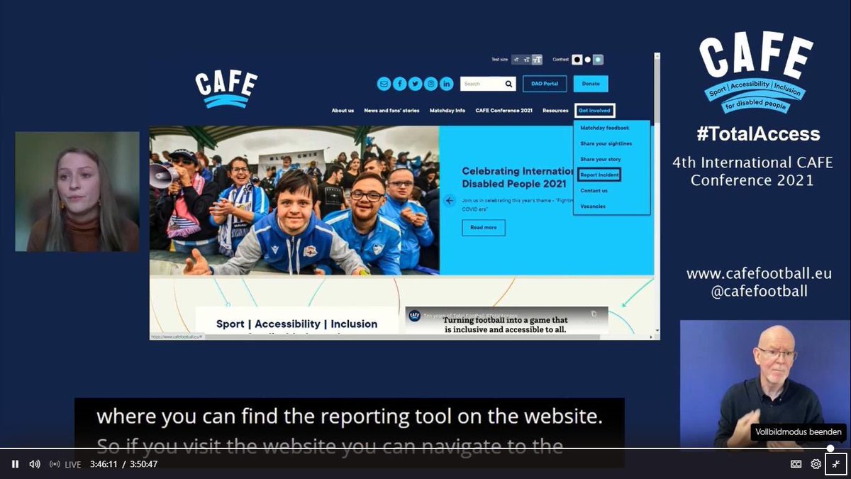 Azv03_'s tweet photo. Anti-discrimation is a necessary aspect of #inclusion! Strategies against disability hate incidents at the @cafefootball conference.
#totalaccess #Ableism #Azv03 #noAbleism https://t.co/fW8wewMDru