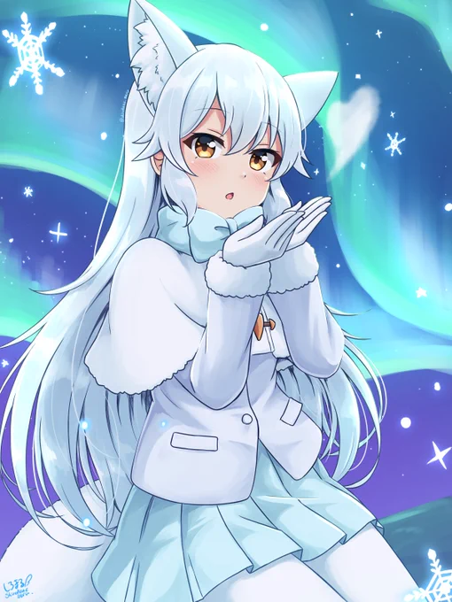 ホッキョクギツネちゃん(過去絵) 