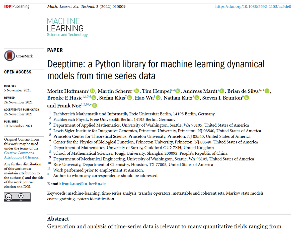 Machine Learning: Science and Technology tweet media