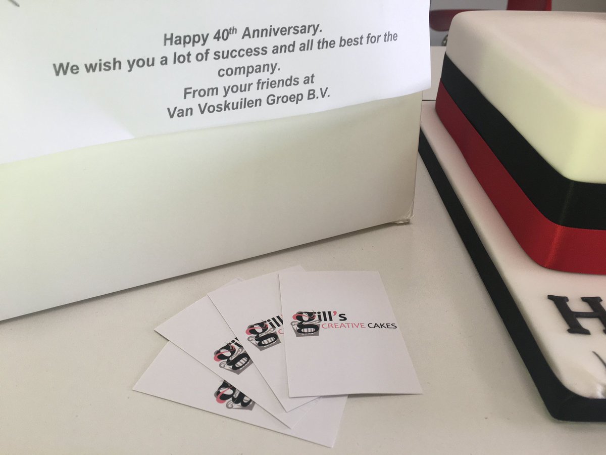 WOW, what a way to start a Friday! Huge thanks to our distributors &amp; good friends in the Netherlands, the Van Voskuilen Groep B.V. for this amazing creation. Our #40thAnniversary will taste all the sweeter now, bedankt! Thanks also to Gills Creative Cakes #CakeHeaven #HappyFriday