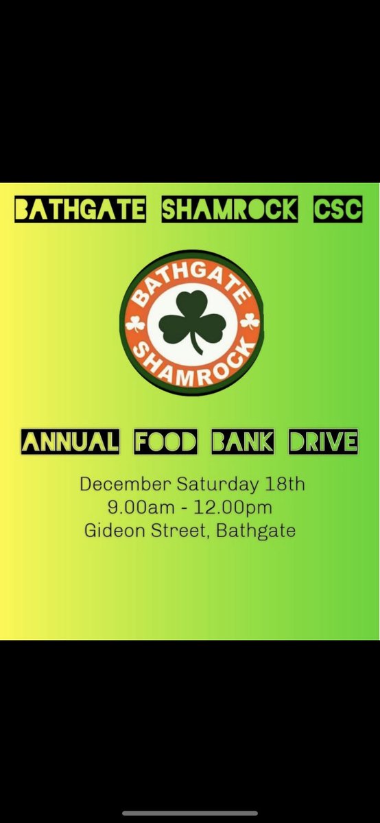 Please come along and give what you can. Cash donations welcome.