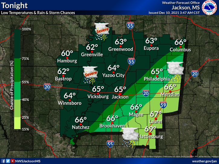 NWS Jackson MS on Twitter "Severe thunderstorms are expected late